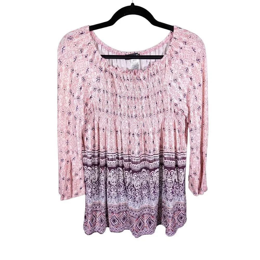 Only Nine 3/4 Sleeves Pink Top Women’s Size Small